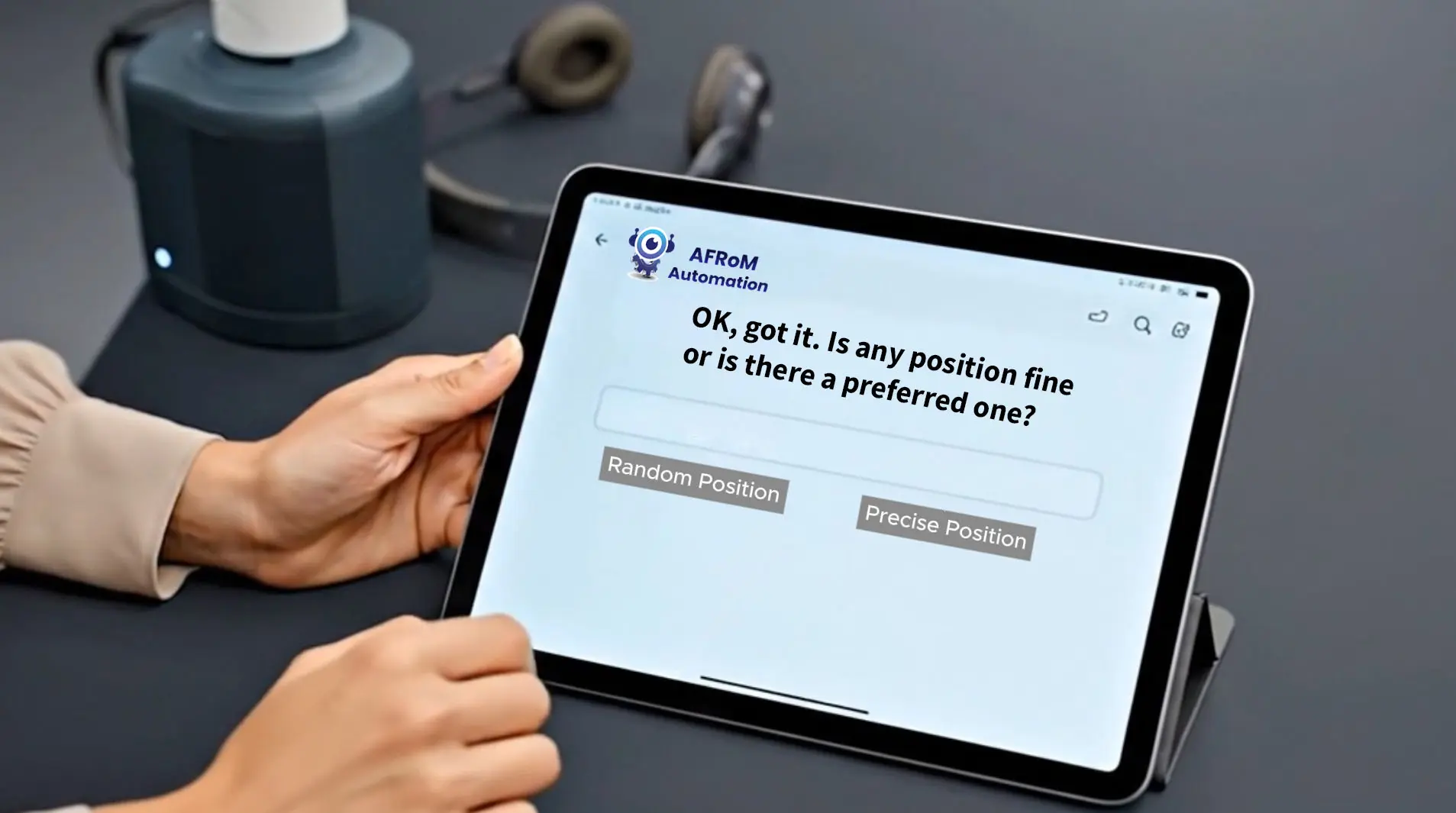 AFRoM Automation_Robot iZ_280_Tablet_Human Centered Supervision